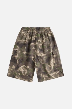 Concert Outfit Multi Pocket Camouflage Shorts