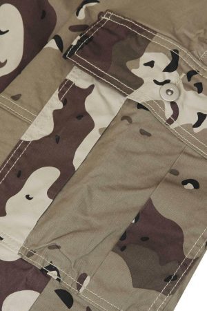 Concert Outfit Multi-Pocket Cargo Camouflage Pants