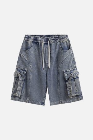 Concert Outfit Multi Pocket Drawstring Jorts