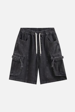 Concert Outfit Multi Pocket Drawstring Jorts