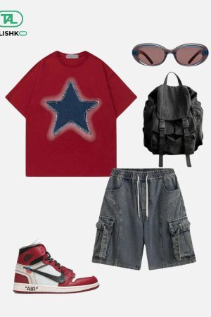Concert Outfit Multi Pocket Drawstring Jorts