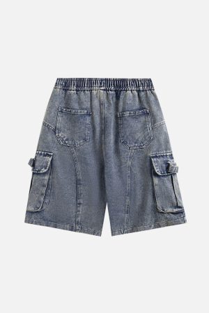 Concert Outfit Multi Pocket Drawstring Jorts
