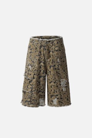 Concert Outfit Multi Pocket Fringe Longline Jorts