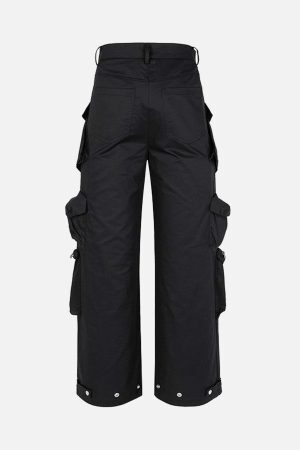 Concert Outfit Multi-Pocket Functional Casual Workwear Wide Leg Pants