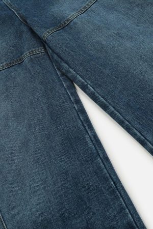 Concert Outfit Multi Pocket Loose Barrel Jeans