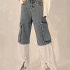 Concert Outfit Multi-Pocket Patchwork Jeans