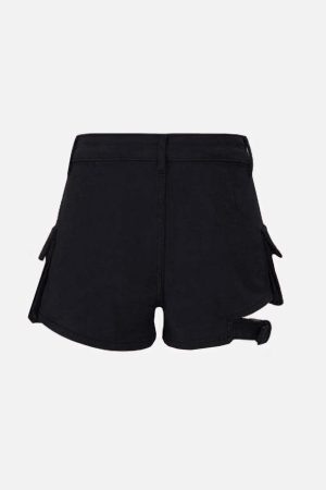 Concert Outfit Multi-Pocket Strappy Shorts
