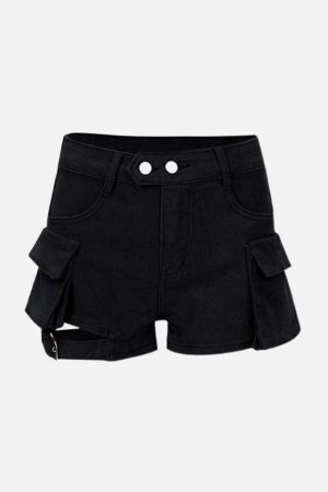 Concert Outfit Multi-Pocket Strappy Shorts