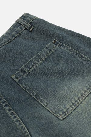 Concert Outfit Multi Pocket Washed Jorts