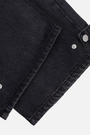 Concert Outfit Multi-Pocket Wide-Leg Jeans