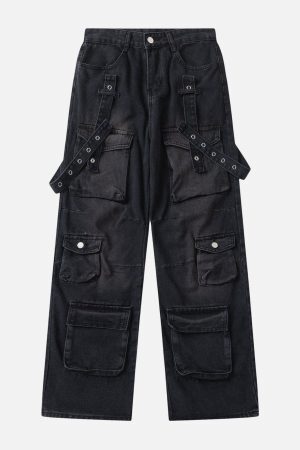 Concert Outfit Multi-Pocket Workwear Jeans