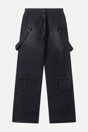 Concert Outfit Multi-Pocket Workwear Jeans