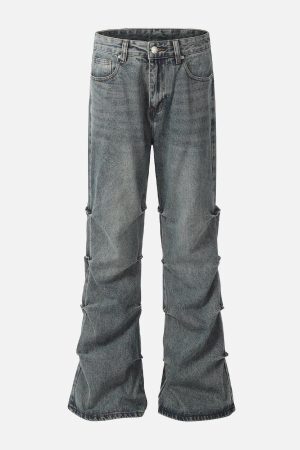 Concert Outfit Multi Wrinkle Washed Jeans