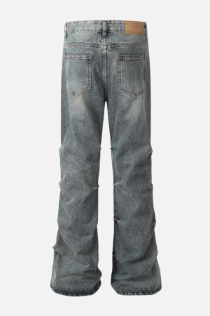 Concert Outfit Multi Wrinkle Washed Jeans