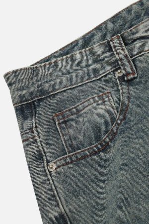 Concert Outfit Multi Wrinkle Washed Jeans