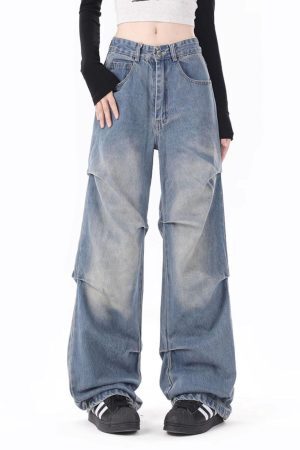 Concert Outfit Multiple Wrinkle Jeans