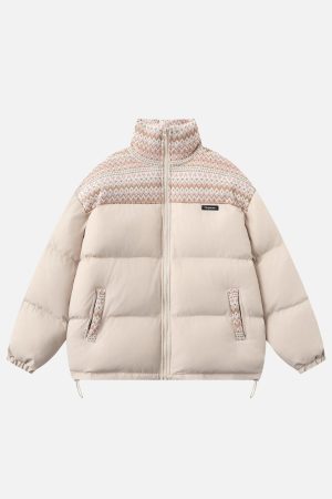 Concert Outfit Nordic Patterned Winter Coat