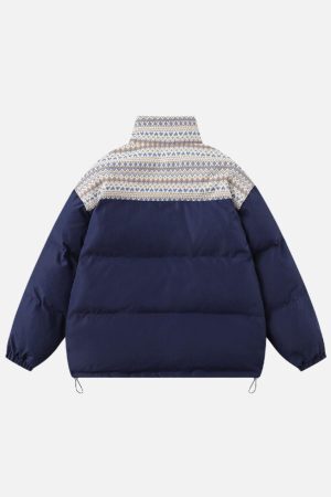 Concert Outfit Nordic Patterned Winter Coat