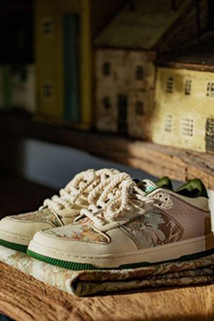 Concert Outfit Oil Painting Forest Print Skate Shoes