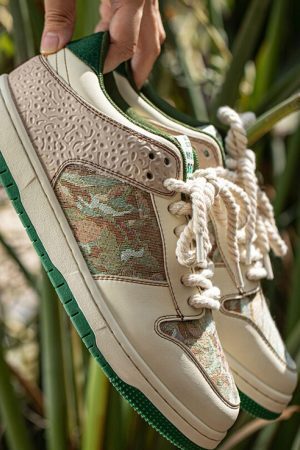 Concert Outfit Oil Painting Forest Print Skate Shoes