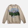 Concert Outfit Oil Painting Mountain Sweater