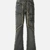 Concert Outfit Old Raw Hem Straight Leg Micro Flare Jeans