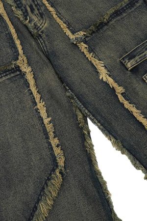 Concert Outfit Old Raw Hem Straight Leg Micro Flare Jeans