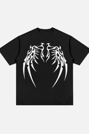 Concert Outfit Original Bone Wing Street Rap T-Shirt