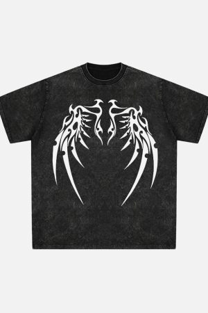 Concert Outfit Original Bone Wing Street Rap T-Shirt