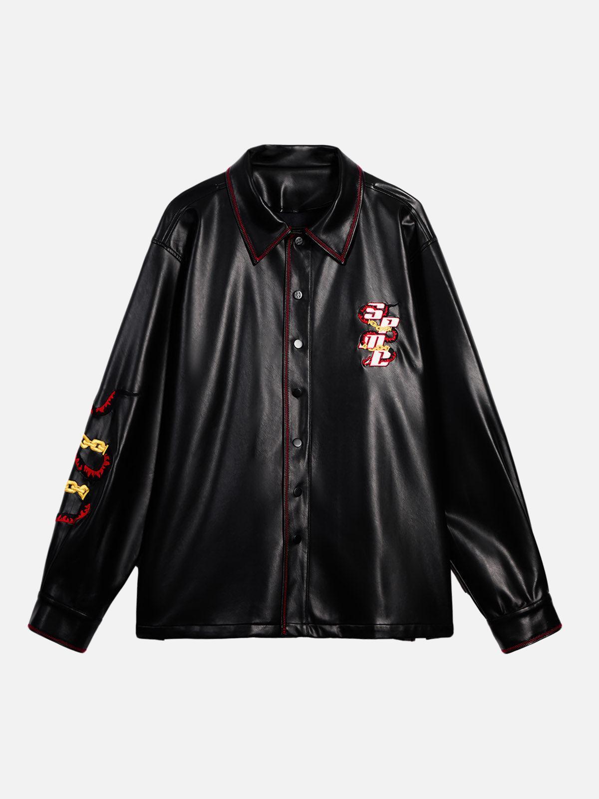 Concert Outfit Original Embroidered Leather Shirt Concert Outfit Original Embroidered Leather Shirt