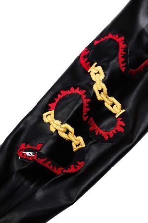 Concert Outfit Original Embroidered Leather Shirt