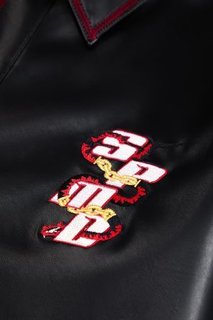 Concert Outfit Original Embroidered Leather Shirt