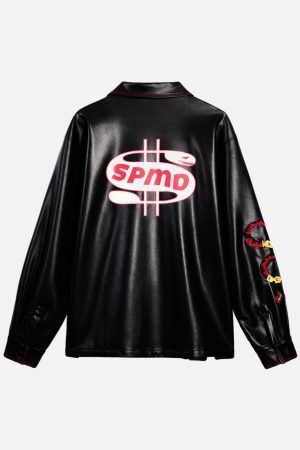 Concert Outfit Original Embroidered Leather Shirt