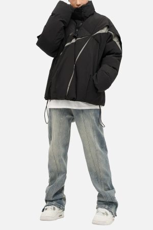 Concert Outfit Oversize Deconstructed Cotton Jacket