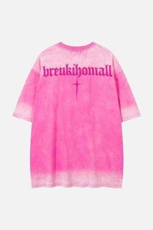 Concert Outfit Oversized Cross and Studed T-Shirt