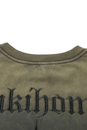 Concert Outfit Oversized Cross and Studed T-Shirt