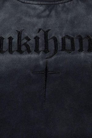 Concert Outfit Oversized Cross and Studed T-Shirt