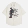 Concert Outfit Oversized Graphic Cartoon Letter Print Short-Sleeve Shirt
