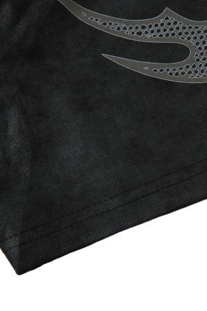 Concert Outfit Oversized Graphic Suede Print T-Shirt