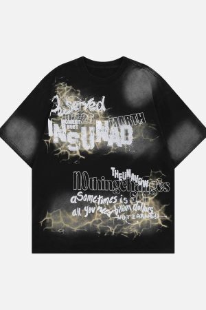 Concert Outfit Oversized Letter Graphic T-Shirt