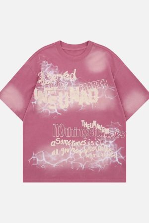 Concert Outfit Oversized Letter Graphic T-Shirt