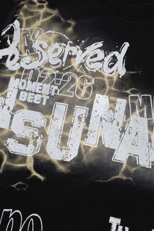 Concert Outfit Oversized Letter Graphic T-Shirt