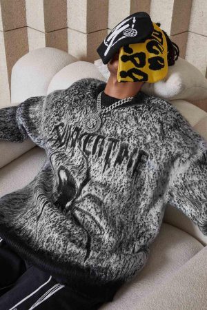 Concert Outfit Oversized Spider Sweater