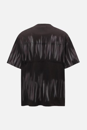 Concert Outfit Oversized Tie-Dye Embroidered Letter T-Shirt