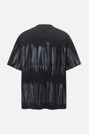 Concert Outfit Oversized Tie-Dye Embroidered Letter T-Shirt