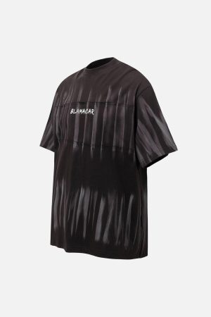 Concert Outfit Oversized Tie-Dye Embroidered Letter T-Shirt