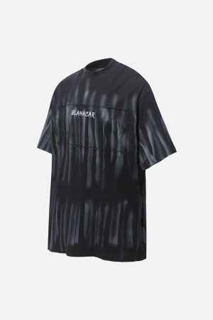 Concert Outfit Oversized Tie-Dye Embroidered Letter T-Shirt