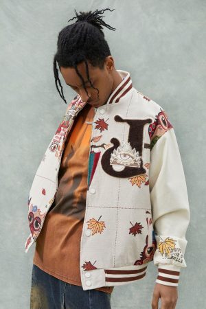 Concert Outfit Owl Patch Embroidered Baseball Jersey