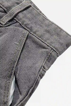 Concert Outfit Painted Washed Multi-Pocket Cargo Jeans