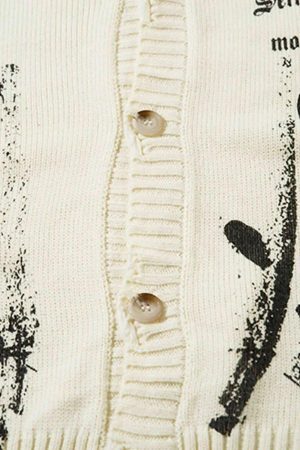 Concert Outfit Palm Graffiti Cardigan